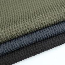 weft polyester spandex stretch fresh mini jacquard waffle knit fabric dobby